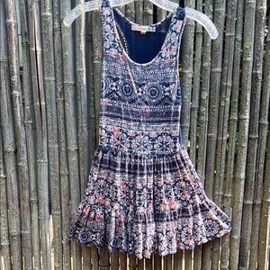 Vintage Havana Floral Navy and Pink Dress